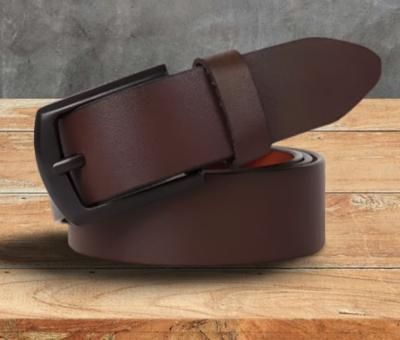 Title Azibo Men Casual, Formal, Party, Evening 100% Genuine Leather Brown Belt