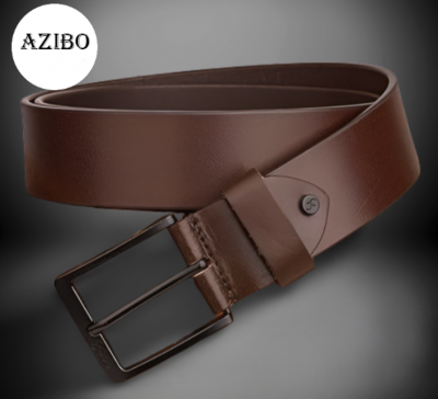 Azibo Men Casual, Formal, Party, Evening 100% Genuine Leather Brown Belt