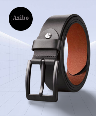 Azibo Men Casual, Formal, Party, Evening 100% Genuine Leather Black Belt