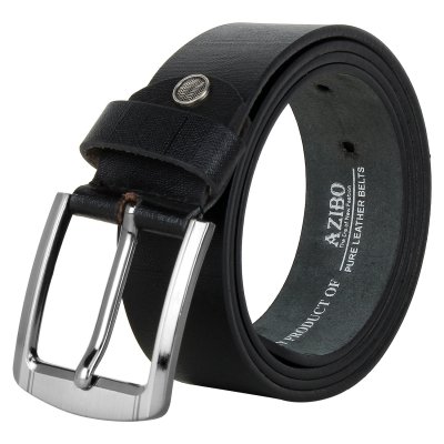 Azibo Black Leather Formal|Casual Belts