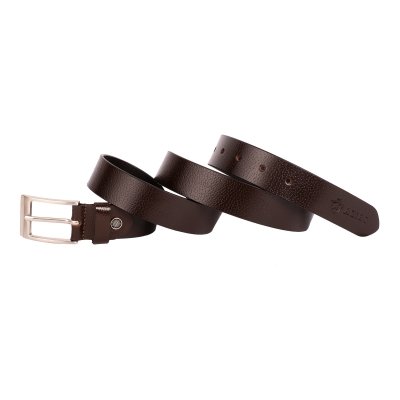 AZIBO  Men Casual, Evening, Formal, Party Brown Genuine Leather Belt